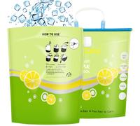 2 pièces Sac d'eau Pliable Eau 6L,Poche d'eau Portable Pliable,Sac d'eau Pliable Extérieur avec Poignée de Transport,Conteneur Eau Potable Réutilisable,Bidons à Eau Pliables pour Camping Randonnée