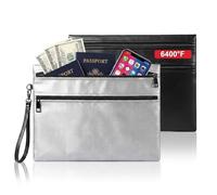 2 Pièces Sac Ignifugé, Sac à Documents étanche Et Ignifugé (28x19cm,6400℉), 12 Couches Isolantes, Il Peut Servir à Stocker De L'argent Liquide, Les Passeports Et Les Objets De Valeur Sont Utilisés