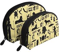 2 pièces Sacs à cosmétiques Ancien Soldat égyptien Ankh Voyage Trousse de Maquillage Coquille Toilette Femmes Sac à Main