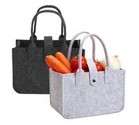 2 Pièces Sacs en Feutre à Raisin, Sac Fourre Tout Panier Courses Pliable