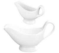 2 Pièces Salière Saucière en Céramique Blanche | Moutarde, Vinaigre et Sauce Chili, Usage Repas à Maison, Format Pratique pour Tables Familiales