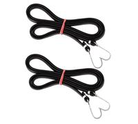 2 Pièces Sandow de Moto Élastique pour Bagages et Casque, Noir