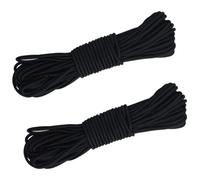 2 Pièces Sandow Elastique Caoutchouc 4mm X 10m, Imperméable à l'huile Extensible Corde Elastique Noire, Camping Extérieur Tente Hamac Tendeur Elastique pour Sacs à Dos, Parasols, Bateaux à Voile