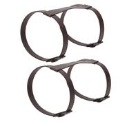 2 Pièces Sangle Ajustable Porte-tapis de Yoga et Couverture en Cuir PU | Boucles Métalliques Réglables, Maintien Sécurisé, Poignée Pratique, Convient aux Tapis Roulés, Serviettes et Couvertures