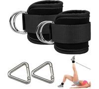 2 Pièces Sangle Cheville Musculation-Attache Câble Fitness Réglable-Renfort Jambes Fessiers-Accessoire Sport Professionnel-Entraînement Polyvalent Sécurisé