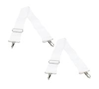 2 Pièces Sangle de Caisse Claire de Marche Blanche en Nylon | Boucles aux Deux Extrémités, Maintien Stable, pour Répétition en Fanfare Scolaire et Usage Quotidien