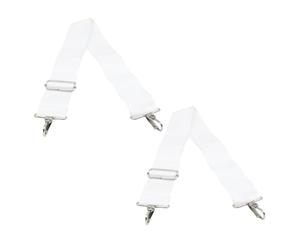 2 Pièces Sangle de Caisse Claire de Marche Blanche en Nylon | Boucles aux Deux Extrémités, Maintien Stable, pour Répétition en Fanfare Scolaire et Usage Quotidien