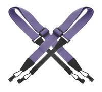 2 Pièces Sangle pour Ukulélé à Clip sans Perçage, Crochet Rosace | Installation Rapide, Légère et Détachable, Bandoulière Tissée Rembourrée, pour Soprano et Scène, Pourpre