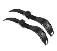 2 Pièces Sangles à Boucle Remplaçables en PVC Noir | Longueur Réglable, Installation Outil et Vis, Maintien Renforcé pour Chaussures de Patinage et Entretien Inline