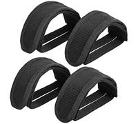 2 Pièces Sangles de Cale-Pieds de Vélo Noires en Polyester | Compatibilité, Fixation Réglable, Maintien du Pied, Usage Vtt et Entraînements Intensifs