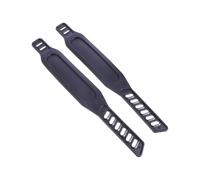 2 Pièces Sangles de Pédales Réglables Noires en Plastique | Perforations Creuses, sans Boucle ni Attache, pour Pédalier de Vtt et Cyclisme