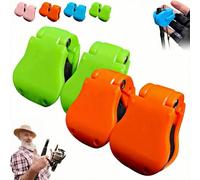 2 pièces Sangles élastiques de porte-canne à pêche - Porte-cannes multifonctionnels pour la pêche aux leurres/en mer, clips anti-collision colorés, cadeaux idéaux pour les petits amis/pères Vert[deux,