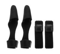 2 Pièces Sangles Élastiques pour Canne à Pêche, Protection Noire | Tissu Mercerisé Élastique, Adhérence Forte et Respirante, Usage Rivière, Lot de Maintien pour Montage