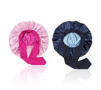 2 Pièces Satincaps En Satin, Achons À Double Face, Aches De Nuit Élastiques, Coups De Nuit Pour Femmes, Achons Élés Et Simples