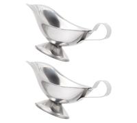2 Pièces Saucière 5 Oz, Verseuse Élégante à Bec | Capacité 5 Oz, Argenté, Portable et Polyvalente, Pratique pour Sauces, Jus et Service à Table