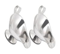 2 Pièces Saucière en Acier Inoxydable 150ml Bec Verseur et Poignée | Finition Argentée Polie, Surface Lisse Antiadhérente, pour Sauce, Jus, Sauce de Salade, Brunch ou Table du Dîner