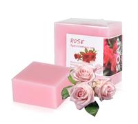 2 Pièces Savon à la Rose Bio, Savon Artisanal Bio, Savon Naturel Solide 100g, Barre de Savon pour Peau, Cheveux, Corps, Visage, Savonnette à la Rose pour Bain, Douche, Lavage