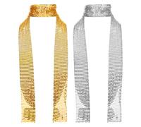 2 Pièces Scarf À Paillettes, Accessoires Créatifs Minimalistes, Accessoires De Mode, Accessoires De Vêtements Pour Femmes, Écharpe Décorative.