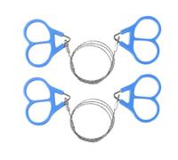 2 Pièces Scie à Fil Portable en Acier Inoxydable, Coupe Branches | Boucle Intégrée, Prise à Doigts, Usage à Deux, pour Jardiniers et Chasseurs, Kits Survie