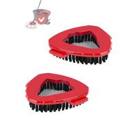 2 Pieces Scrub Compatible with Vileda Turbo Spin EasyWring, Triangle Mop Spin Head Replacement Multifunctional Floor Wiper Head Brush for Bathroom and Kitchen
