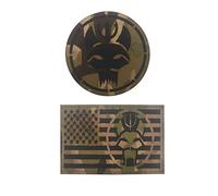2 Pièces Seal Team/DEVGRU Tactique Militaire Magic Patch Appliques Rayures Tissu Marine Joints Patches pour Vêtements Badges Drapeau National