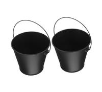 2 Pièces Seau à Graisse Métallique pour Barbecue Lot de Accessoires de Grill Design Pratique Seau de Récupération de Graisse pour Cuisson Équilibrée Dimensions pour BBQ Plein Air