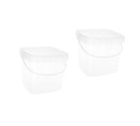 2 Pièces Seau Transparent Couvercle Seau Réutilisable pour Aliments Conteneur Portable pour Activités de Plein Air Stockage