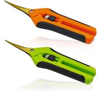 2 Pièces Secateur de jardin à Main avec lames courbes revêtues de titane, Ciseaux Jardinage, Sécateur jardin pour fleurs roses fruits plantes clôtures, Outillage de jardin