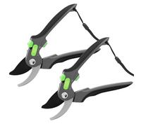 2 Pièces Sécateur de Jardin Bypass, Secateur de Jardin avec Lame SK5, pour Grandes Tailles de Mains, Secateur et Ciseaux de Jardinage pour Rosiers, Arbres Fruitiers et Branches, un Cadeau Jardin Idéal