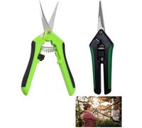 2 Pièces Sécateur de Jardin, Sécateur de Jardin Professionnel Ciseaux Sécateurs Lames Droites Sécateur à Fleurs Bonsai Plantes pour Tailler Jardins Arbustes Clôtures Branches et Rameaux Frais