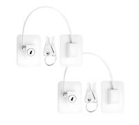 2 Pièces Securite Fenetre Enfant, Securite Placard Enfant avec 4 Clés,Protection Bloque Fenetre Enfant, Super Adhésif pour Fenêtres, Frigo, Tiroir