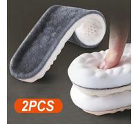 2 pièces Semelles intérieures imitant le nuage 4D épaissi, doublure thermique, chaud, confortable, régulateur de température, évacuation de l'humidité, convient pour les bottes de neige et les bottes,