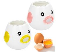 2 Pièces Séparateur d'œufs Poulet,Séparateur d'œufs Céramique,Egg Yolk Separator,Séparateur de Jaunes d'œufs Egg Separator Chicken Egg Separator Cuisine Gadgets Outil Séparateur d'œufs Poussin Drôle