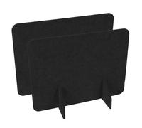 2 Pièces Séparateur Vertical de Bureau en Feutre Noir avec Pieds, pour | Panneau de Confidentialité du Bureau, Cloison Acoustique Minimaliste, Usage sur Postes Partagés et Examens