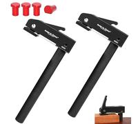 2 Pièces Serre Joint Menuisier + 4 pièces Serrage de Table à Bois, Ensemble Pince Fixation Travail Bois Réglable, Serres-joints, Colonne de Support pour Perceuse pour Sculpture sur Bois, Routage