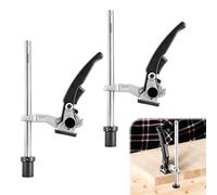 2 Pièces Serre-Joints 20 mm pour Tables Multifonctions, Serre-Joint à Levier en Alliage d’Aluminium, Capacité de Serrage 160 mm, Compatible Bessey, Table de Soudage & CNC - Noir