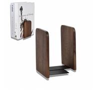 2 Pièces Serre-Livres en Bois de Noyer, 13x8cm Décoratif Presse Livres, Porte-revues, pour Maison, Bureau, École, Bibliothèque, pour Livres, Magazines, CDs et Jeux Vidéo