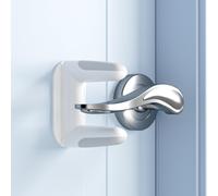 2 Pièces Serrure De Porte De Sécurité Pour Bébé,Serrure De Poignée De Porte De Protection Pour Enfants,Interrupteur Invisible Pour Empêcher Les Enfants D`Ouvrir La Porte (Blanc)