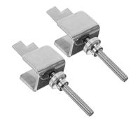 2 Pièces Serrure de Porte de Voyage en Acier Inoxydable | Verrou Compact Argenté, Blocage Stable et Solide, Adapté aux Portes de Chambre ou Salle de Bain