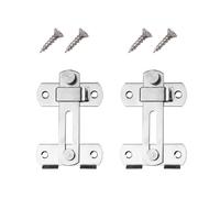 2 Pièces Serrures De Porte Grange À 90/180 Degrés Serrure Sécurité Retournement En Métal Boucle Antivol Portes Coulissantes Sécurité Rabat En Acier Inoxydable