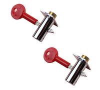 2 pièces Serrures en étoile pour portes, Gestionnaire dissimulé en alliage zinc, boulon support de sécurité porte offrant une protection améliorée les portes et Windows Home Workplace (Argent)