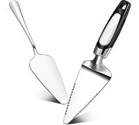 2 Pièces Serveurs à Tarte en Acier Inoxydable Pelle à Gâteau Pizza Trancheuse à Tarte Dessert Spatule Serveur à Gâteau Argenté pour Gâteau, Beurre d'Oeuf et Plus