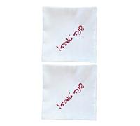 2 Pièces Serviettes de Table en Tissu Blanc, Imprimé Hébreu, Rosh | Lavables en Machine et Réutilisables, Format Élégant pour Repas Familiaux, Fêtes Juives, Décoration Quotidienne, Emballage