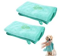 2 Pièces Serviettes pour Chien Extra Absorbante, 75 x 35 cm Serviete Chien Super Absorbante, Serviette Microfibre à Séchage Rapide pour Animaux de Compagnie, pour Chats, Chiens ou Autres Animaux