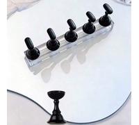 2 pièces/set (10 pièces au total) - Plateau d'affichage pour nail art, set de support pour nail art (base seulement), support pour nail art avec pince, support pour tenir la main pour la pratique des 