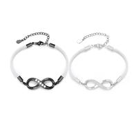 2 pièces Set Bracelet Infinity pour Hommes et Femmes, Bracelets à Nom Personnalisé pour Couples, Cadeau Romantique pour Anniversaire de Mariage ou Saint-Valentin entre Amoureux, Petit Ami, Copain