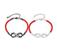 2 pièces Set Bracelet Infinity pour Hommes et Femmes, Bracelets à Nom Personnalisé pour Couples, Cadeau Romantique pour Anniversaire de Mariage ou Saint-Valentin entre Amoureux, Petit Ami, Copain