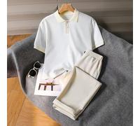 2 pièces Set de tenue de gentleman pour garçons - Chemise polo à manches courtes + Pantalon Costume élégant pour anniversaire, mariage, anniversaire, remise des diplômes 8Y,9Y,10Y,11Y,12YUnicoloreTiss