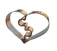 2 Pièces/Set Forme De Coeur Gâteau Moisissures Gauche Droite Coeur Emporte Casse-tête Romantique Au Chocolat Moisissures De Soirée De Mariage