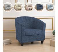 2 pièces/set Housse de canapé demi-circulaire à double couche extensible, housse universelle pour fauteuil club incurvé en forme de U 2 piècesPolyester